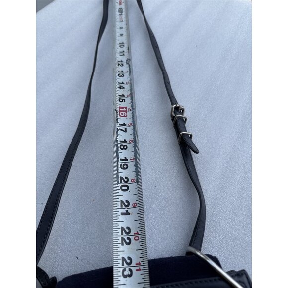 Rebecca Minkoff Navy Suede & Black Leather Crossbody Bag - Picture 8 of 11